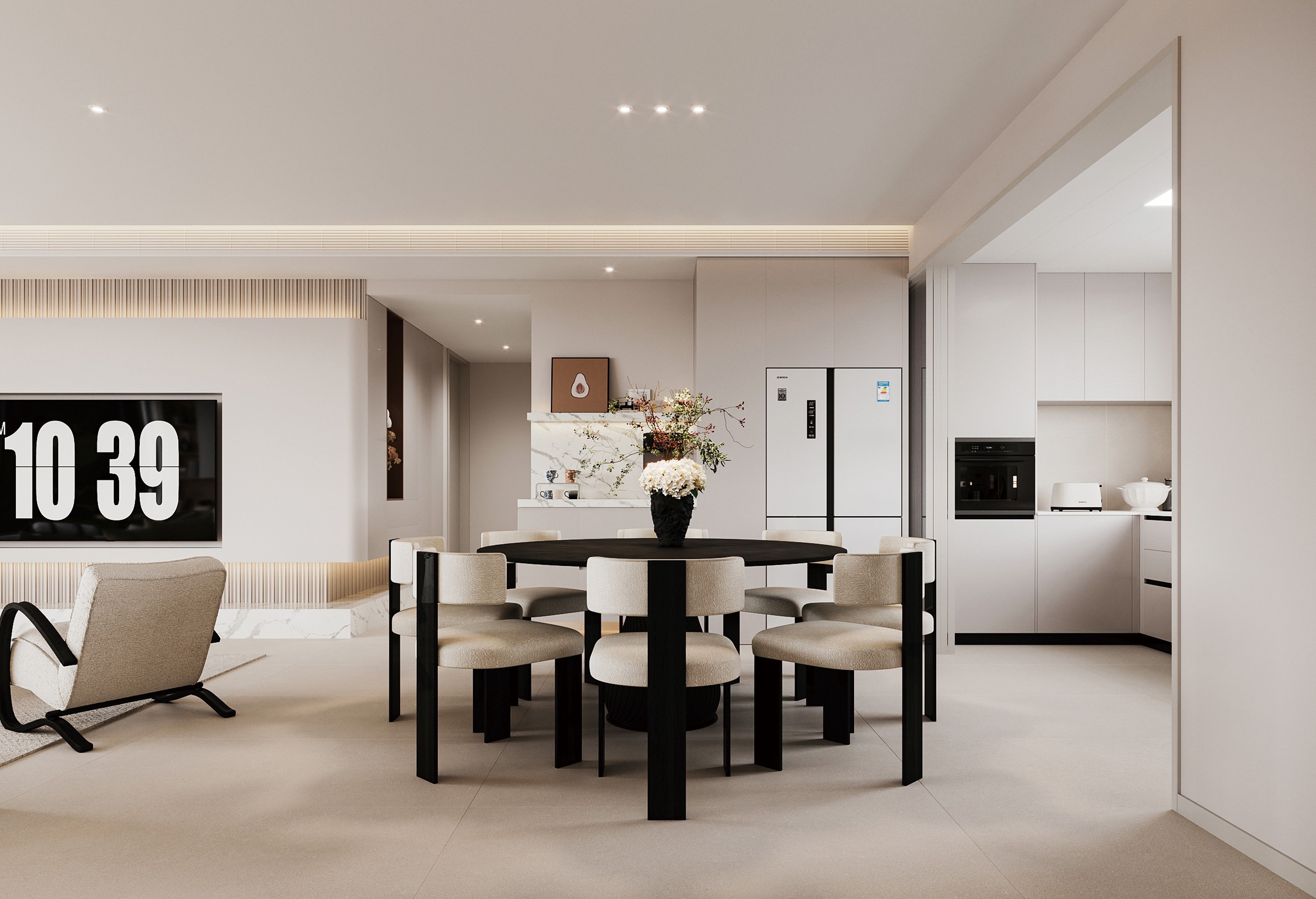 半島華府 | 143㎡詩意奶油風，每一個細節(jié)都自帶溫柔暖意