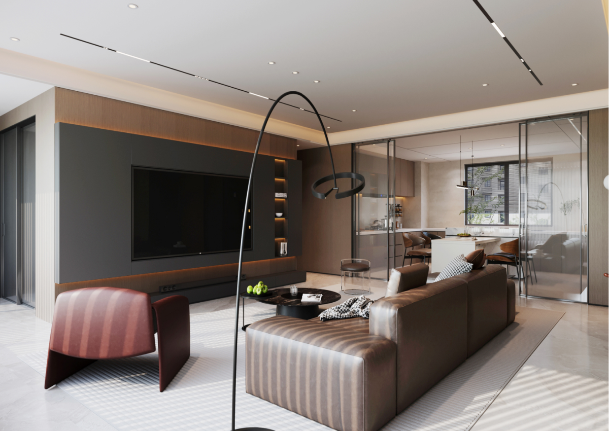 星耀閱海169㎡ | 驚艷！黑棕色系的意式極簡(jiǎn)不顯壓抑反而通透敞亮？！
