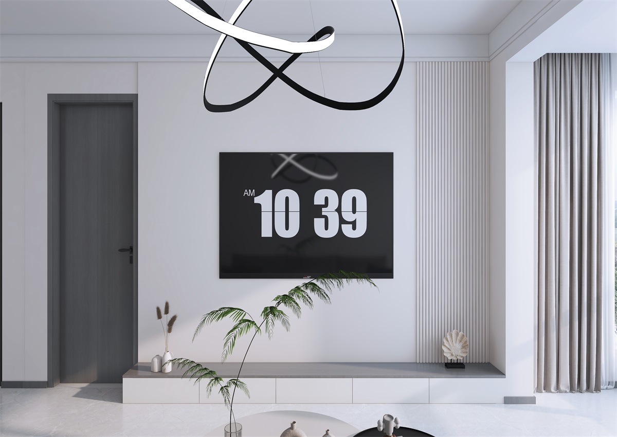 攬秀苑110㎡ | 小戶型裝修模板來了！現(xiàn)代簡約風+黑白灰百看不膩