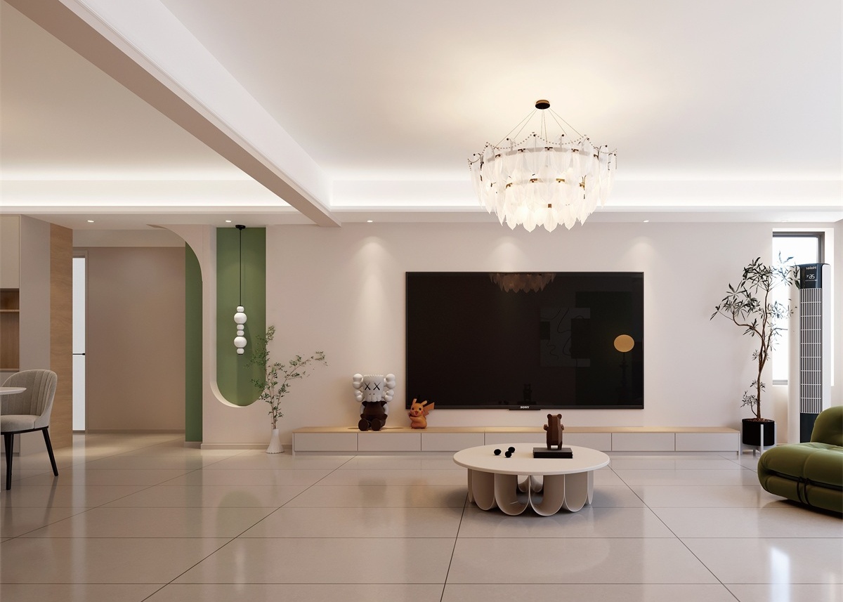 中海河山郡 | 133㎡輕法式浪漫，『奶油白+薄荷綠』美的剛剛好！