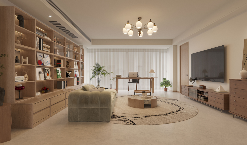 舊房改造 | 住進(jìn)知識(shí)分子味的松弛原木家，170平“高智感”百看不厭！